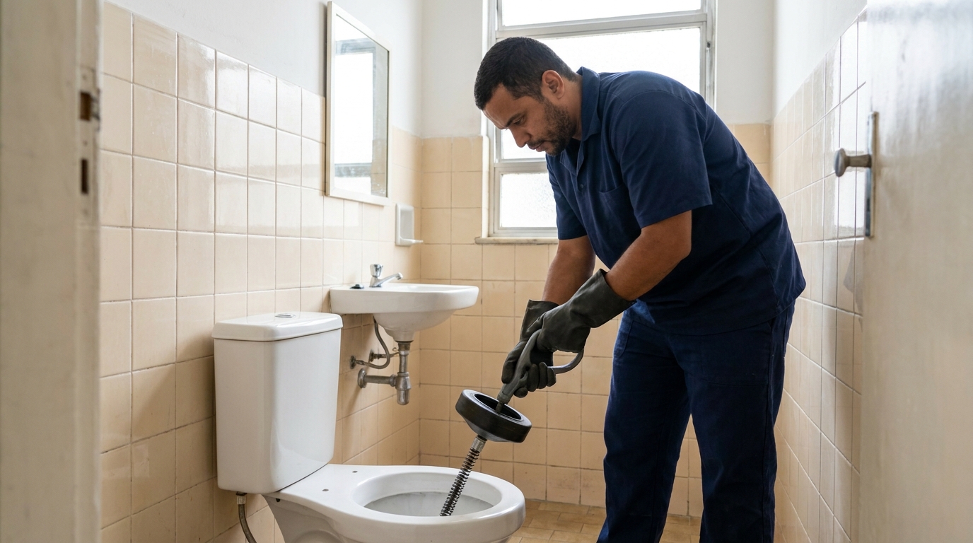 Desentupimento de vaso residencial em Natal‑RN